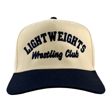 Lightweights Wrestling Club Cream/Navy Custom Embroidered Hat