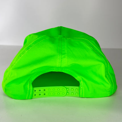 Stay alpha stay toxic take steroids on a neon green nylon rope SnapBack hat cap collab Sean Barrett Custom Embroidered