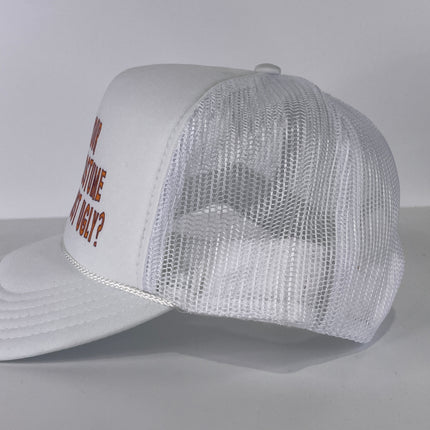 Is that your Halloween costume or are you just ugly custom printed mesh trucker white SnapBack