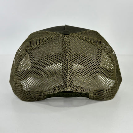JAY WEBB LEATHER PATCH ROPE ARMY GREEN TALL CROWN MESH TRUCKER SNAPBACK CAP HAT Official OFFICE MERCH COLLAB