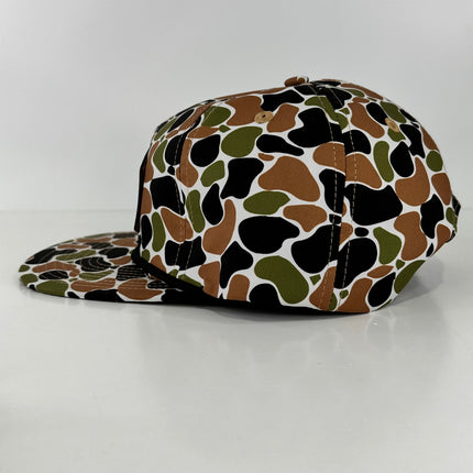 JAY WEBB CAMO ROPE LEATHER PATCH MID CROWN GOLF ROPE SNAPBACK CAP HAT Official OFFICE MERCH COLLAB