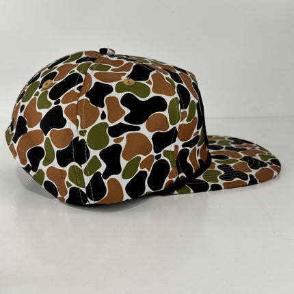 JAY WEBB CAMO ROPE LEATHER PATCH MID CROWN GOLF ROPE SNAPBACK CAP HAT Official OFFICE MERCH COLLAB