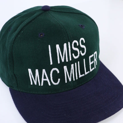 I Miss Mac Miller Rip Custom Embroidered on a Vintage Strapback Cap Hat in USA