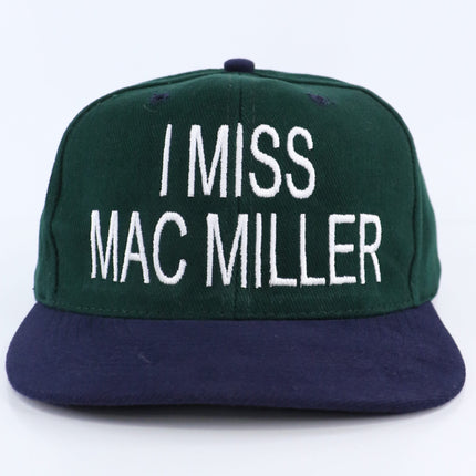 I Miss Mac Miller Rip Custom Embroidered on a Vintage Strapback Cap Hat in USA