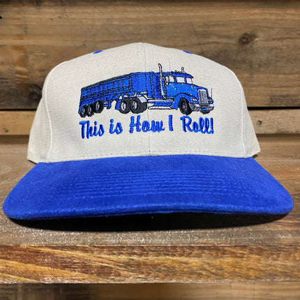 This is how I roll! Vintage Strapback hat cap custom embroidery