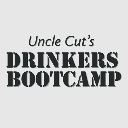 Uncle Cut's Drinkers Bootcamp Custom Printed T-shirt WHITE