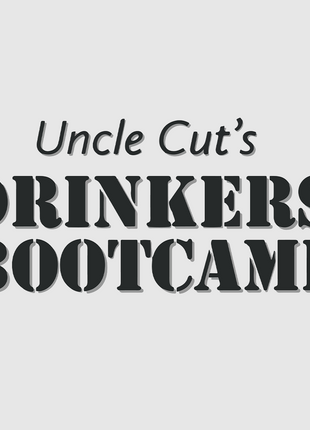 Uncle Cut's Drinkers Bootcamp Custom Printed T-shirt WHITE