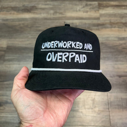 Under Worked and OVERPAID HAT CUSTOM EMBROIDERY
