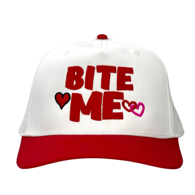 Bit Me Valentine’s Day Hat Custom Embroidered