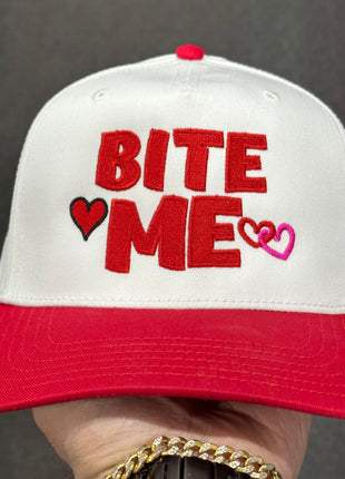 Bit Me Valentine’s Day Hat Custom Embroidered