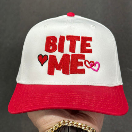 Bit Me Valentine’s Day Hat Custom Embroidered