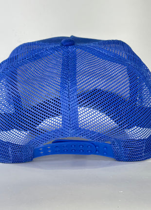 Stay alpha stay toxic take steroids on a blue mesh trucker rope hat collab Sean Barrett Custom Embroidered