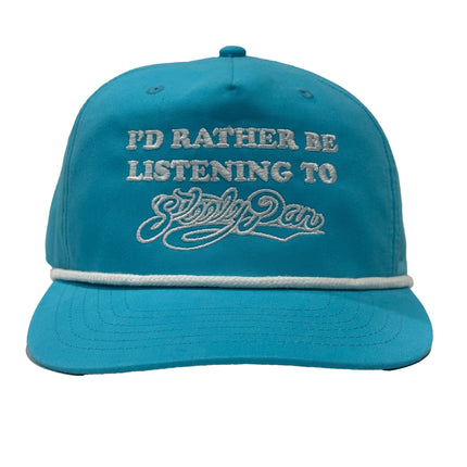 I’d rather be listening to Steely Dan Custom Embroidered Rope SnapBack Collab Forbidden Canvas