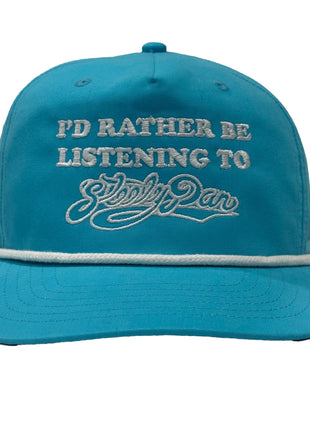 I’d rather be listening to Steely Dan Custom Embroidered Rope SnapBack Collab Forbidden Canvas