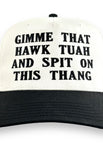 White / Black Brim Hat