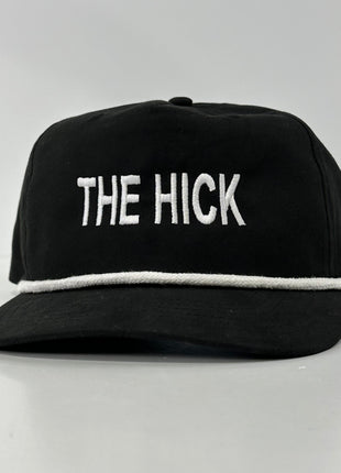 THE HICK White Rope Mid Crown SnapBack Cap Hat ￼Custom Embroidered ￼