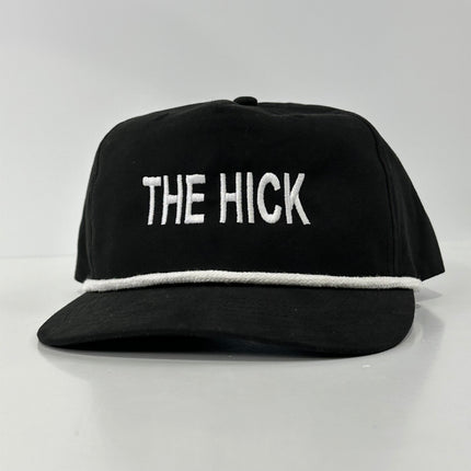 THE HICK White Rope Mid Crown SnapBack Cap Hat ￼Custom Embroidered ￼