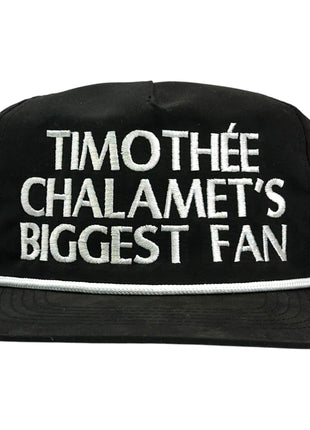 TIMOTHEE CHALAMET BIGGEST FAN HAT Custom Embroidered