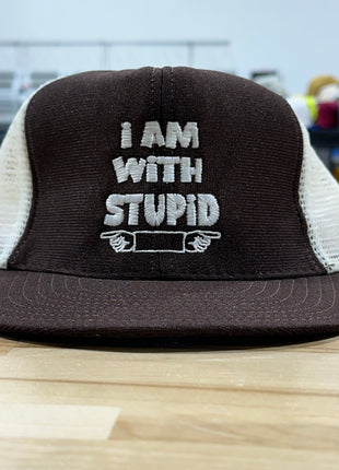 I AM WITH STUPID HAT Custom Embroidered