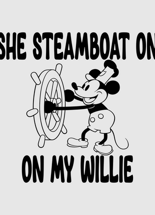 She Steamboats On My Willie Custom Printed White T-shirt