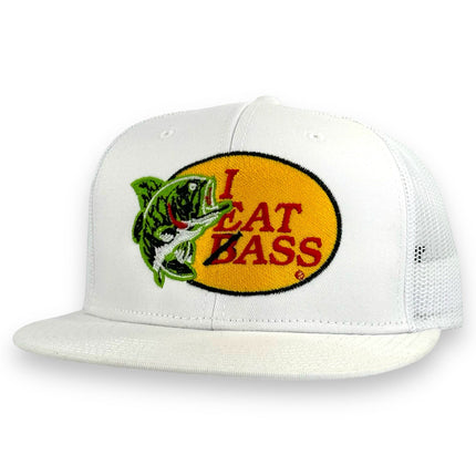 I EAT BASS HAT CUSTOM EMBROIDERY