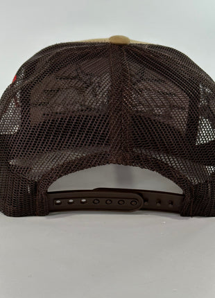 Buffalo & Cow Skull 7 Panel Leather Rope SNAPBACK Mesh Trucker Cap HAT Custom Embroidered
