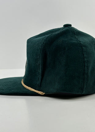 Pheasant Green Cordaroy SnapBack Cap Hat Rope Hunting Custom Embroidered