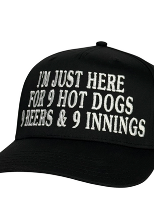 999 Challenge Hat 9 Beers 9 Hot Dogs 9 Innings Baseball Cap Funny Game Day Hat