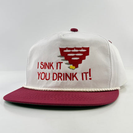 I SINK IT YOU DRINK IT Rope SnapBack Cap Hat Custom Embroidered