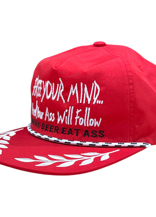 FREE YOUR MIND Rope Hat Custom Embroidered