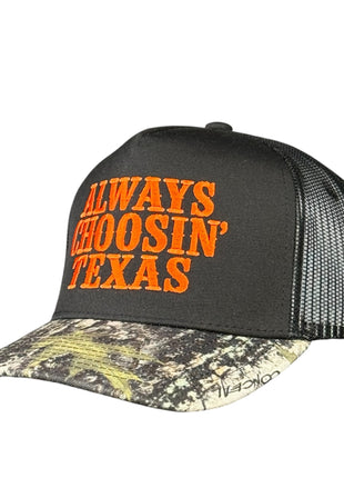 Always Choosin Texas Embroidered Trucker Hat