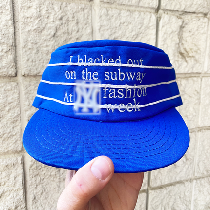 I Blacked Out At Fashion Week Embroidered 1/1 Striped Hat