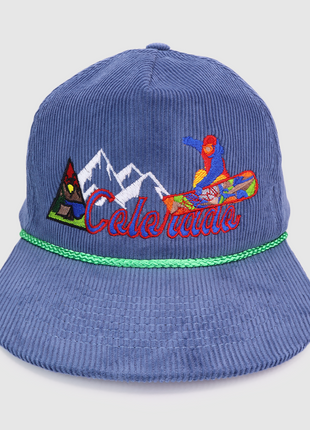 COLORADO SNOWBOARDING SNAPBACK CAP HAT WITH ROPE CUSTOM EMBROIDERED