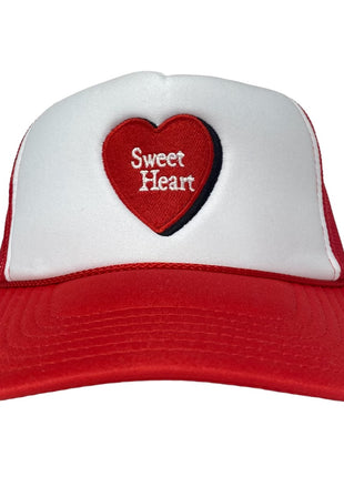 SWEET HEART TALL CROWN Snapback TRUCKER CAP HAT WITH ROPE Custom Embroidered