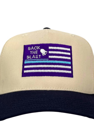 Back The Blast Custom Embroidered Snapback Navy/Cream