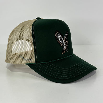 DOVE HUNTING HAT Khaki Mesh Green Foam Front SnapBack Trucker Cap Hat