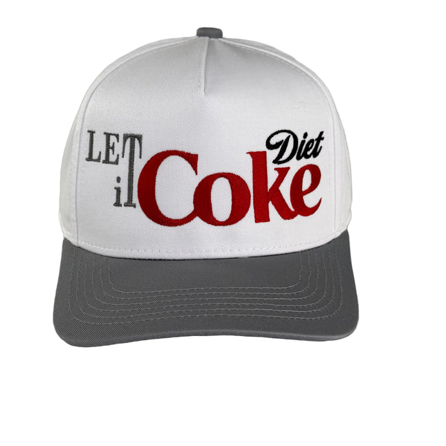 Black Friday DC embroidered on a gray and white SnapBack hat