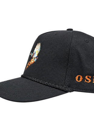 Old School Hats Flying Pheasant Embroidered Rope Hat – Black ￼￼