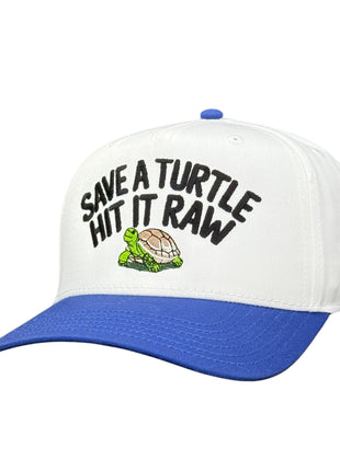 Save A Turtle Hit It Raw Hat Custom Embroidered