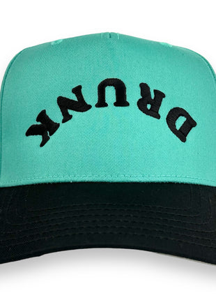 DRUNK HAT Upside Down Custom Embroidered Cap