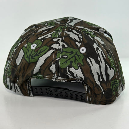 Deer Hunter on a Camo rope Snapback hat cap Collab Justin Stagner Custom Embroidery