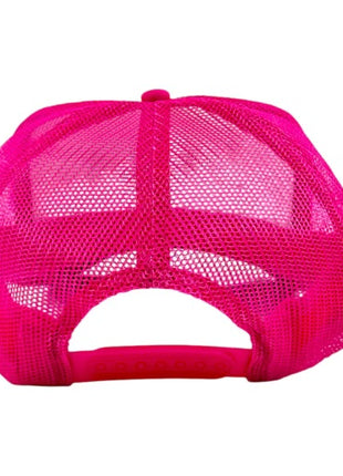 Skelton breast cancer awareness month October pink printed trucker mesh SnapBack hat cap
