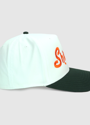 SHITHEAD Vintage Custom Embroidered Green Brim Golf Snapback Cap Hat