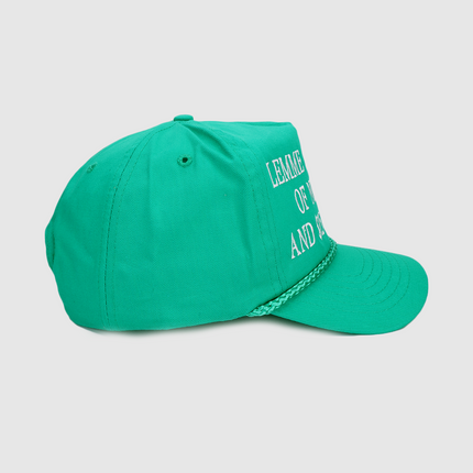 Lemme Get A Pack Of Newports And $15 On Pump 3 CUSTOM EMBROIDERED Green SNAPBACK CAP HAT with Green Rope
