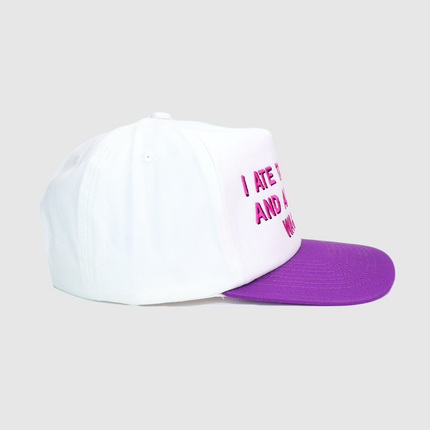 I Ate Taco Bell And All I Got Was IBS Purple Brim SnapBack Cap Hat Custom Embroidery