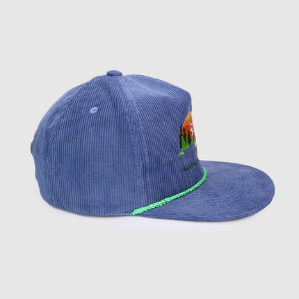DEER SCENE Corduroy SnapBack with Rope Cap Hat Custom Embroidery