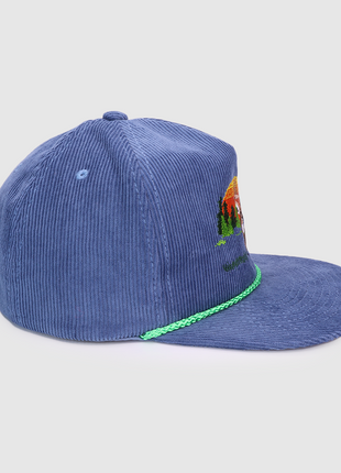 DEER SCENE Corduroy SnapBack with Rope Cap Hat Custom Embroidery