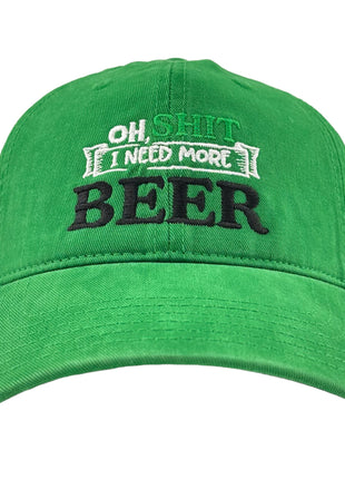 I NEED MORE BEER Funny Hat Custom Embroidered