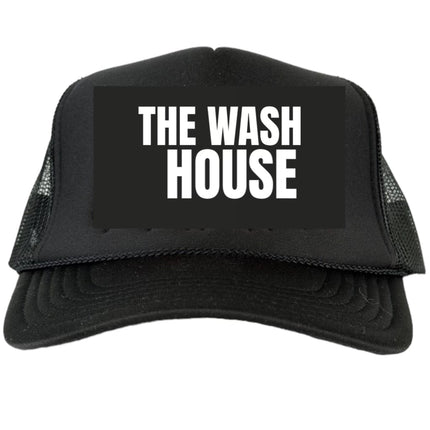 Custom order 4 The Wash House on a black mesh trucker Snapback hat cap custom embroidery