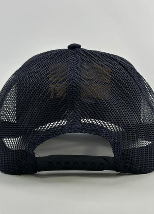 SMELLS LIKE TEEN SPIRIT NIRVANA NAVY MESH TRUCKER SNAPBACK CAP HAT CUSTOM EMBROIDERED